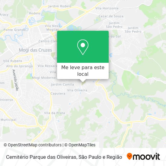 Cemitério Parque das Oliveiras mapa