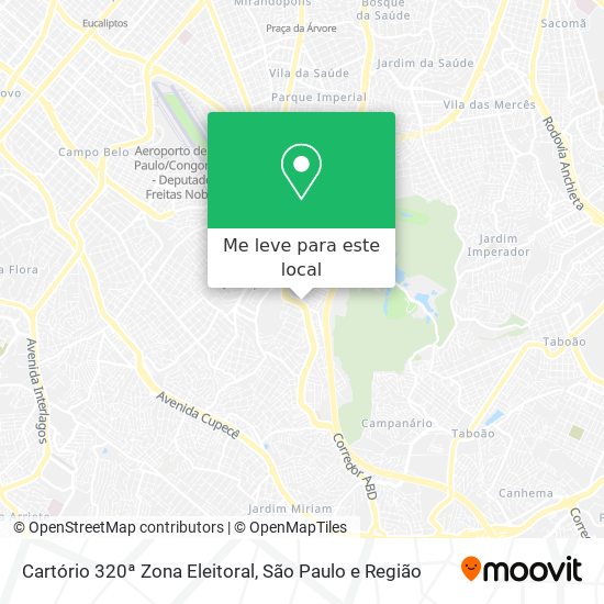 Cartório 320ª Zona Eleitoral mapa