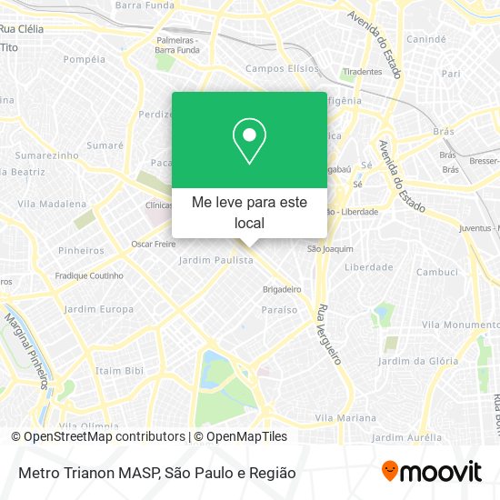 Metro Trianon MASP mapa