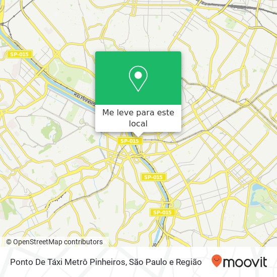 Ponto De Táxi Metrô Pinheiros mapa