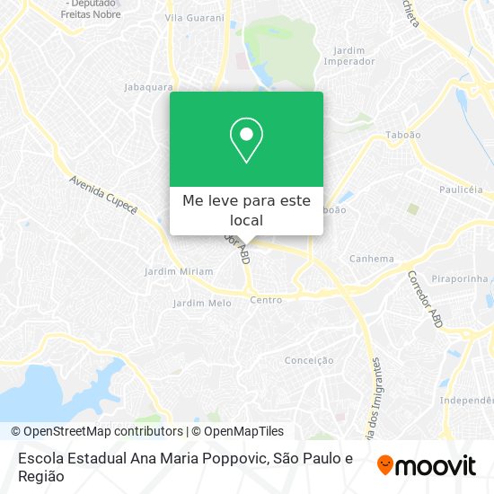 Escola Estadual Ana Maria Poppovic mapa