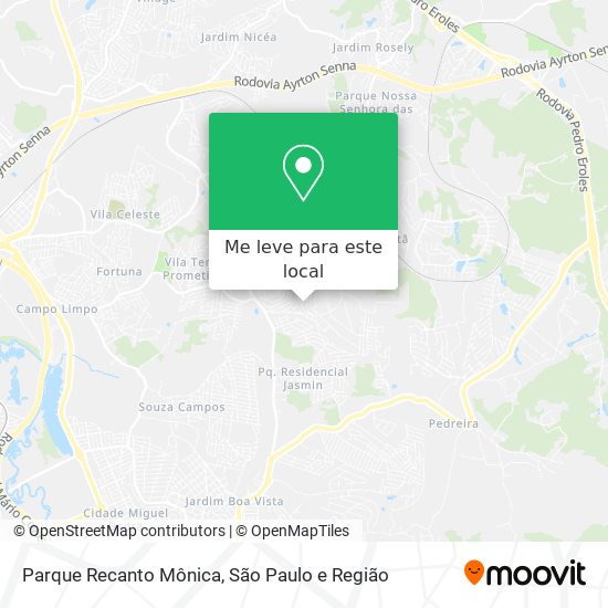 Parque Recanto Mônica mapa