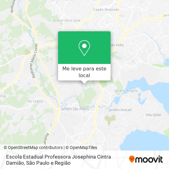 Escola Estadual Professora  Josephina Cintra Damião mapa