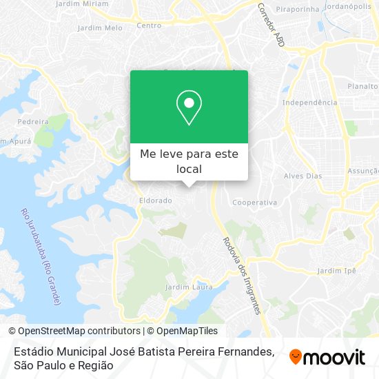 Estádio Municipal José Batista Pereira Fernandes mapa
