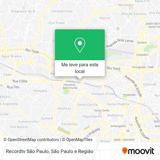Recordtv São Paulo mapa