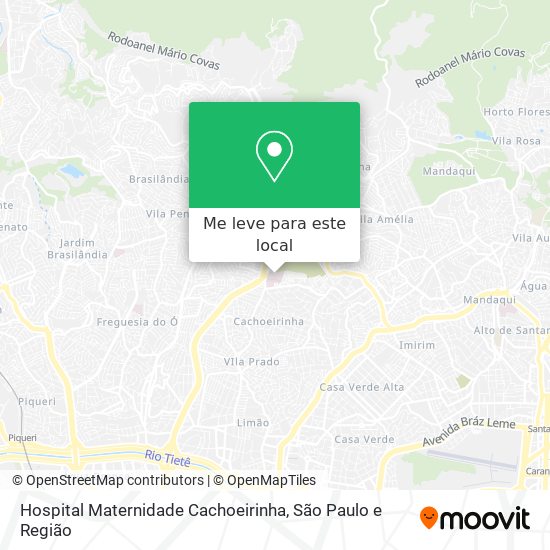 Hospital Maternidade Cachoeirinha mapa