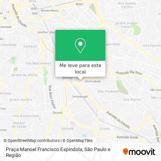 Praça Manoel Francisco Espíndola mapa