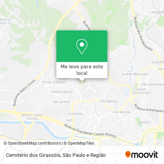 Cemitério dos Girassóis mapa