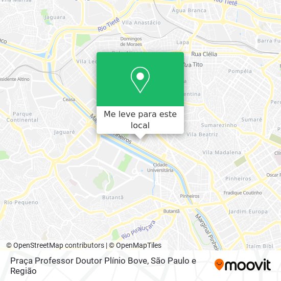 Praça Professor Doutor Plínio Bove mapa