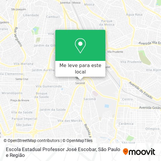 Escola Estadual Professor José Escobar mapa