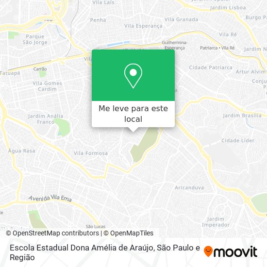 Escola Estadual Dona Amélia de Araújo mapa