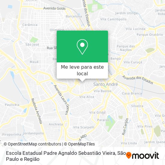 Escola Estadual Padre Agnaldo Sebastião Vieira mapa