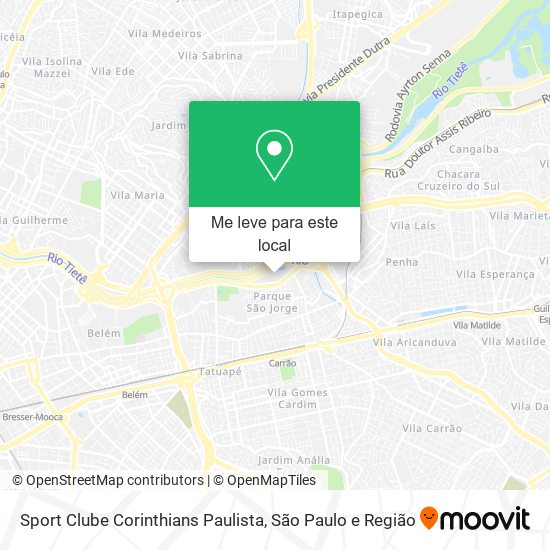 Sport Clube Corinthians Paulista mapa