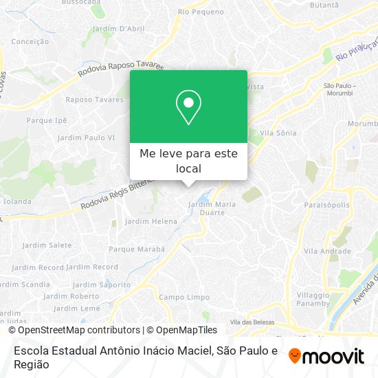 Escola Estadual Antônio Inácio Maciel mapa