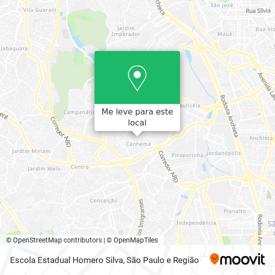 Escola Estadual Homero Silva mapa