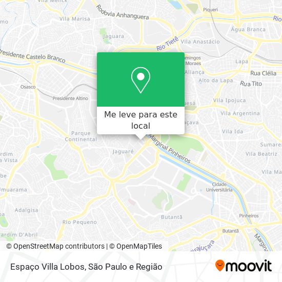 Espaço Villa Lobos mapa