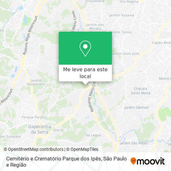 Cemitério e Crematório Parque dos Ipês mapa