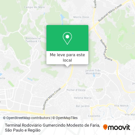 Terminal Rodoviário Gumercindo Modesto de Faria mapa