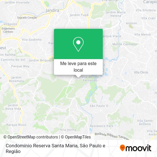 Condomínio Reserva Santa Maria mapa