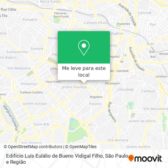 Edifício Luís Eulálio de Bueno Vidigal Filho mapa