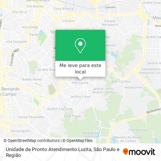 Unidade de Pronto Atendimento Luzita mapa