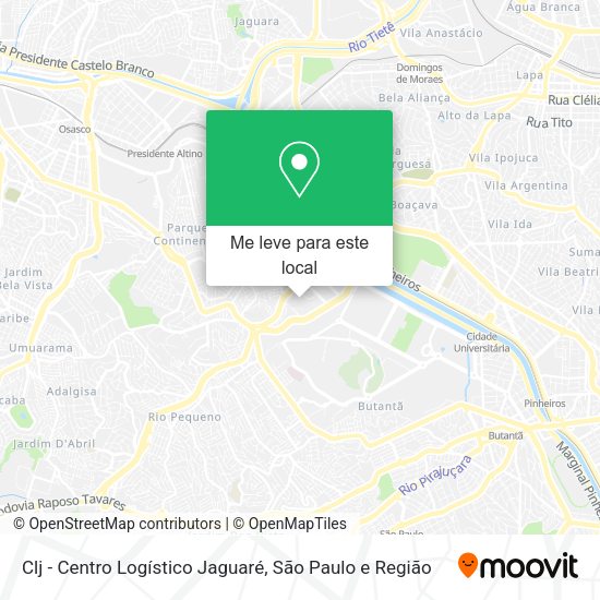 Clj - Centro Logístico Jaguaré mapa