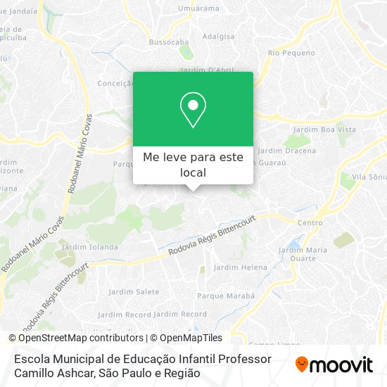 Escola Municipal de Educação Infantil Professor Camillo Ashcar mapa