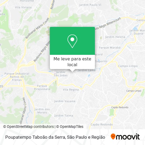 Poupatempo Taboão da Serra mapa