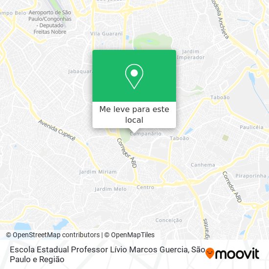 Escola Estadual Professor Lívio Marcos Guercia mapa