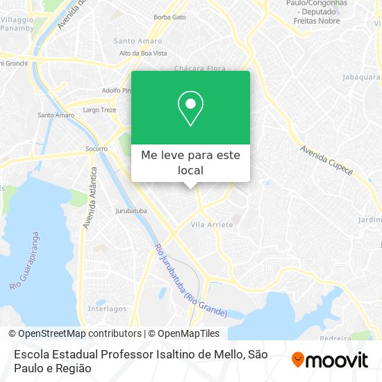 Escola Estadual Professor Isaltino de Mello mapa