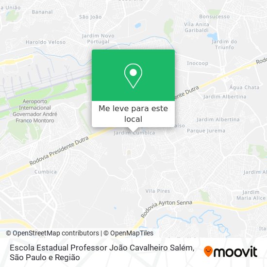 Escola Estadual Professor João Cavalheiro Salém mapa