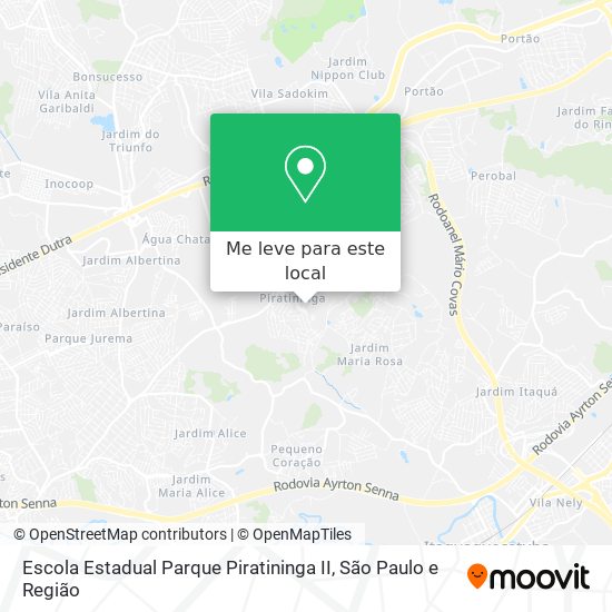 Escola Estadual Parque Piratininga II mapa