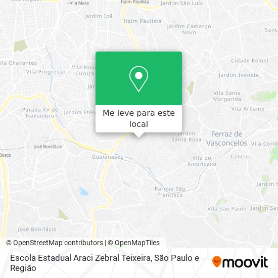 Escola Estadual Araci Zebral Teixeira mapa