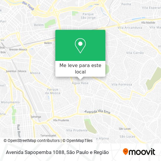 Avenida Sapopemba 1088 mapa
