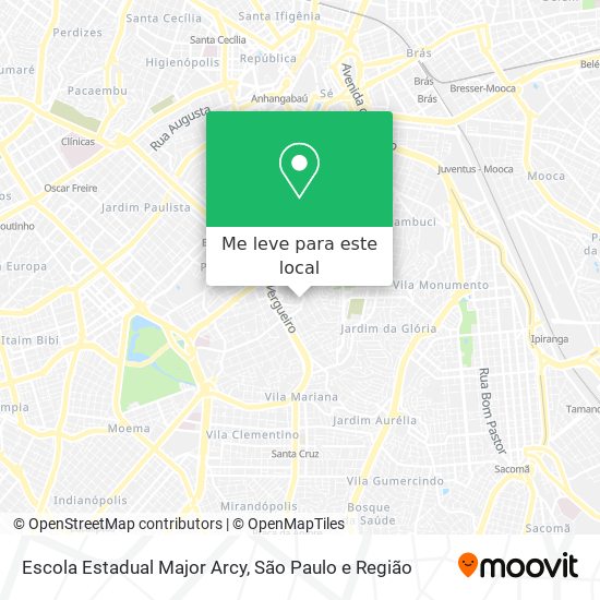 Escola Estadual Major Arcy mapa