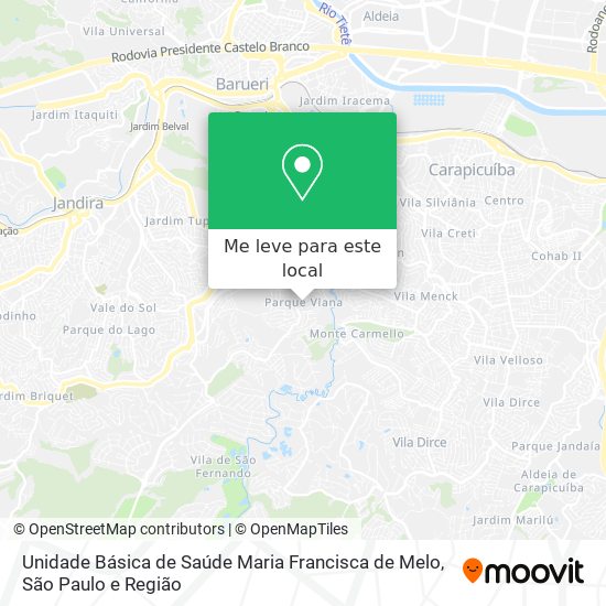 Unidade Básica de Saúde Maria Francisca de Melo mapa