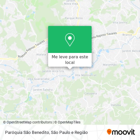 Paróquia São Benedito mapa