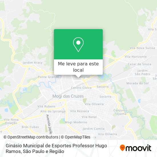 Ginásio Municipal de Esportes Professor Hugo Ramos mapa