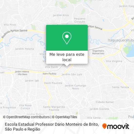 Escola Estadual Professor Dário Monteiro de Brito mapa