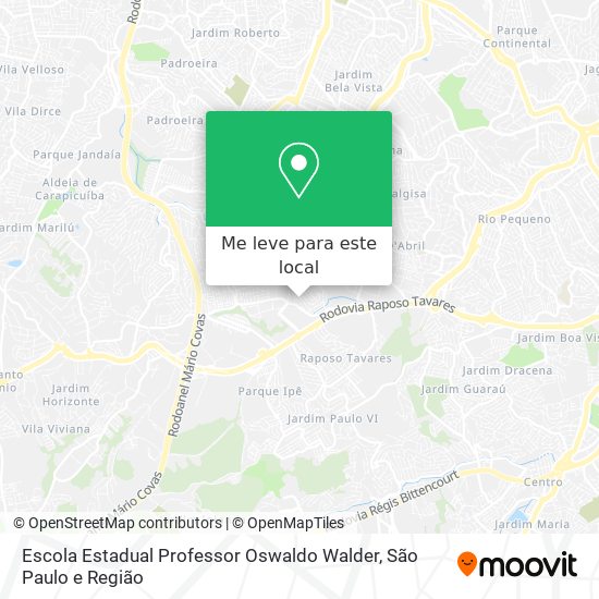 Escola Estadual Professor Oswaldo Walder mapa