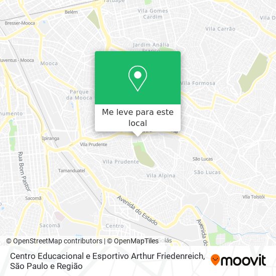 Centro Educacional e Esportivo Arthur Friedenreich mapa