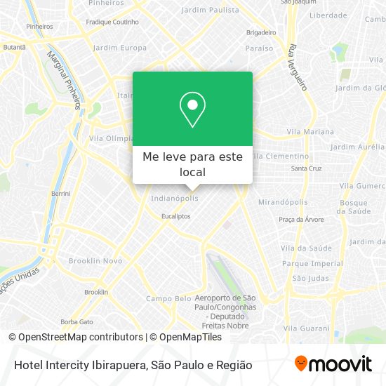 Hotel Intercity Ibirapuera mapa