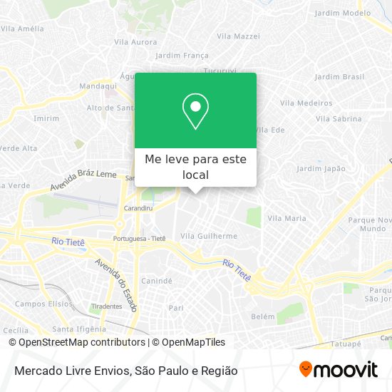 Mercado Livre Envios mapa