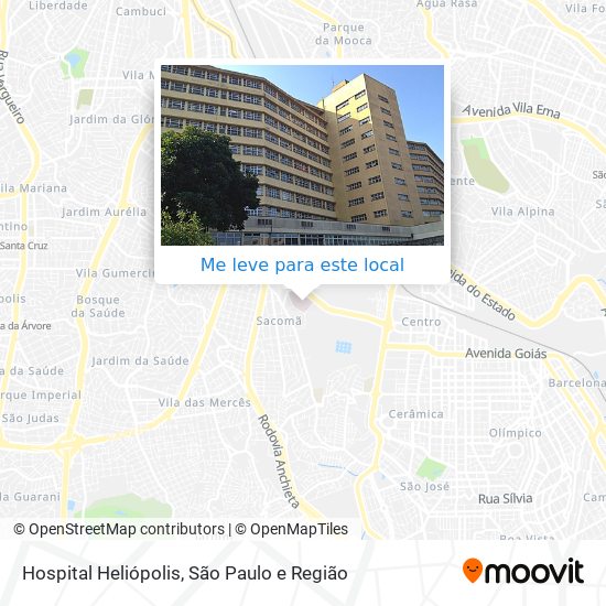 Hospital Heliópolis mapa