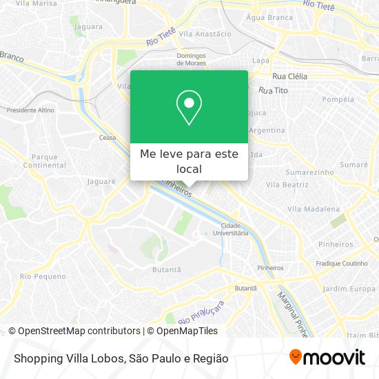 Shopping Villa Lobos mapa