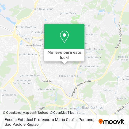 Escola Estadual Professora Maria Cecília Pantano mapa