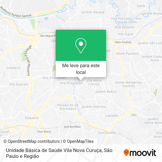 Unidade Básica de Saúde Vila Nova Curuça mapa