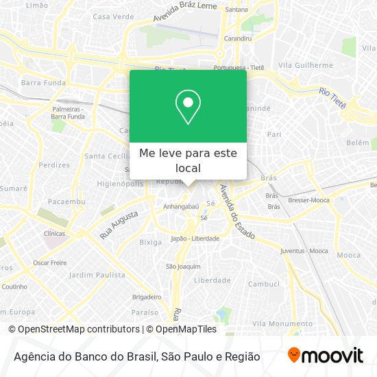 Agência do Banco do Brasil mapa