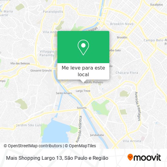 Mais Shopping Largo 13 mapa