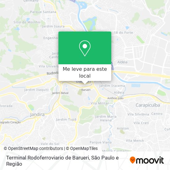 Terminal Rodoferroviario de Barueri mapa